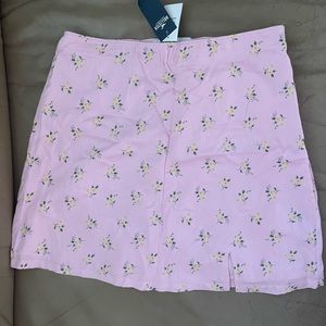 Hollister Pink Floral Mini Skirt NWT